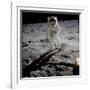 1st Steps of Human on Moon: American Astronaut Edwin "Buzz" Aldrinwalking on the Moon-null-Framed Photo