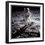 1st Steps of Human on Moon: American Astronaut Edwin "Buzz" Aldrinwalking on the Moon-null-Framed Photo