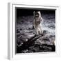 1st Steps of Human on Moon: American Astronaut Edwin "Buzz" Aldrinwalking on the Moon-null-Framed Photo