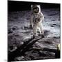 1st Steps of Human on Moon: American Astronaut Edwin "Buzz" Aldrinwalking on the Moon-null-Mounted Photo