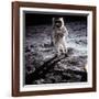 1st Steps of Human on Moon: American Astronaut Edwin "Buzz" Aldrinwalking on the Moon-null-Framed Photo