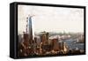 1WTC Skyline - In the Style of Oil Painting-Philippe Hugonnard-Framed Stretched Canvas