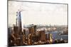 1WTC Skyline - In the Style of Oil Painting-Philippe Hugonnard-Mounted Giclee Print