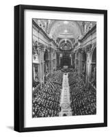 2,300 Prelates Filling the Nave of St. Peter's During the Final Session of the Vatican Council-Carlo Bavagnoli-Framed Photographic Print