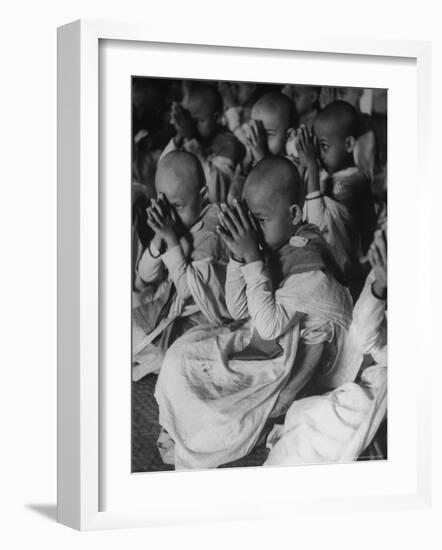 2,700 Burmese Boys Becoming Monks in "The Cave" After Place of First Buddhist Synod-John Dominis-Framed Photographic Print