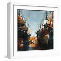 2 bateaux-Roland Palmaerts-Framed Art Print