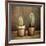 2 Cacti on Brown Texture-Tom Quartermaine-Framed Giclee Print