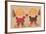 2 Elves Holding Christmas Trees and a Cardinal in the Middle-Beverly Johnston-Framed Giclee Print