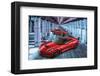 2 Generations of Corvette-null-Framed Art Print