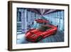 2 Generations of Corvette-null-Framed Art Print