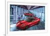 2 Generations of Corvette-null-Framed Art Print