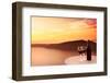 2 Glasses of Red Wine and Beautiful Sunset-kwest19-Framed Photographic Print