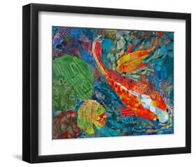 2 Koi-null-Framed Art Print