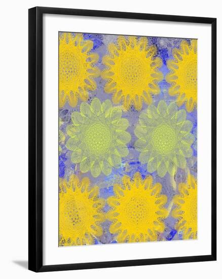 2 of 2 abstract art Circle Color Decor 3 D E-Ricki Mountain-Framed Art Print