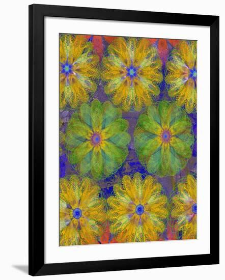 2 of 4 abstract art Circle Color Decor 3 D E-Ricki Mountain-Framed Art Print