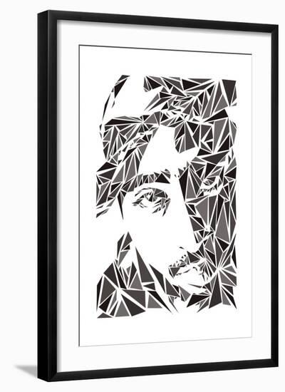 2 Pac-Cristian Mielu-Framed Art Print