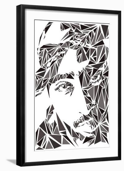 2 Pac-Cristian Mielu-Framed Art Print