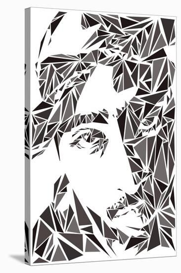 2 Pac-Cristian Mielu-Stretched Canvas