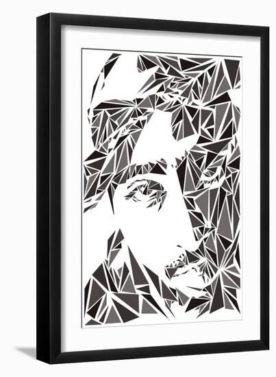 2 Pac-Cristian Mielu-Framed Art Print