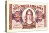 2 Pesetas Bill, 1938, Spanish Currency from the Civil War Period, 1936-39-null-Stretched Canvas