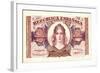 2 Pesetas Bill, 1938, Spanish Currency from the Civil War Period, 1936-39-null-Framed Art Print