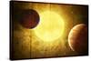 2 Planets and a Sun-null-Stretched Canvas