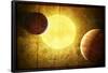 2 Planets and a Sun-null-Framed Poster