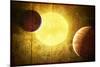 2 Planets and a Sun-null-Mounted Poster