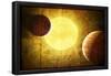 2 Planets and a Sun-null-Framed Poster