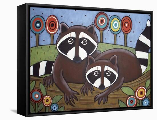 2 Raccoons-Karla Gerard-Framed Stretched Canvas