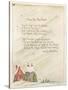 2 Snow Covered House with a Snowman Next to it and a Mark Johnston Poem Above-Beverly Johnston-Stretched Canvas