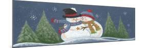 2 Snowmen Possibly Hugging-Beverly Johnston-Mounted Giclee Print