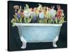 2-Up Bathtub Garden I-Grace Popp-Stretched Canvas