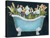 2-Up Bathtub Garden II-Grace Popp-Stretched Canvas