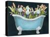 2-Up Bathtub Garden II-Grace Popp-Stretched Canvas