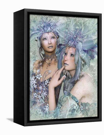 2 Winter Elves-Atelier Sommerland-Framed Stretched Canvas