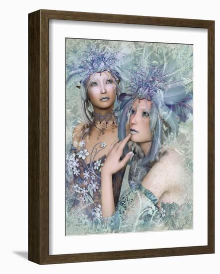 2 Winter Elves-Atelier Sommerland-Framed Art Print