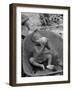 2 Year Old Drinking Coconut-null-Framed Photographic Print