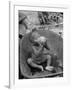 2 Year Old Drinking Coconut-null-Framed Photographic Print