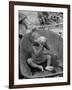 2 Year Old Drinking Coconut-null-Framed Photographic Print