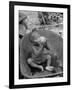 2 Year Old Drinking Coconut-null-Framed Photographic Print