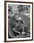 2 Year Old Drinking Coconut-null-Framed Photographic Print