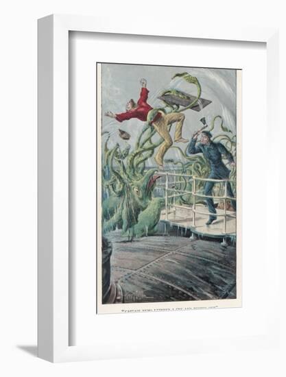 20,000 Leagues Under the Sea: Attack from a Giant Squid-Henry Austin-Framed Photographic Print