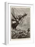 20,000 Leagues Under the Sea: Attacking a Giant Squid-Hildebrand-Framed Photographic Print