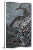 20,000 Leagues Under the Sea: Divers Attacked by a Shark-Henry Austin-Stretched Canvas