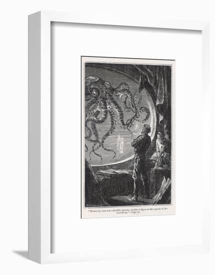 20,000 Leagues Under the Sea: Giant Squid Seen from the Safety of the Nautilus-Hildebrand-Framed Photographic Print