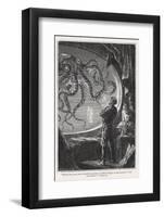 20,000 Leagues Under the Sea: Giant Squid Seen from the Safety of the Nautilus-Hildebrand-Framed Photographic Print