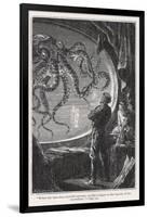 20,000 Leagues Under the Sea: Giant Squid Seen from the Safety of the Nautilus-Hildebrand-Framed Photographic Print