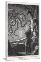 20,000 Leagues Under the Sea: Giant Squid Seen from the Safety of the Nautilus-Hildebrand-Stretched Canvas