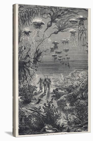 20,000 Leagues Under the Sea: The Divers on the Sea-Bed-Hildebrand-Stretched Canvas